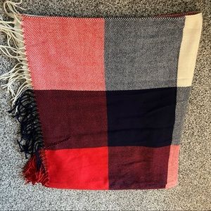 Luxina 75”x 23” Blue & Red Scarf/Wrap